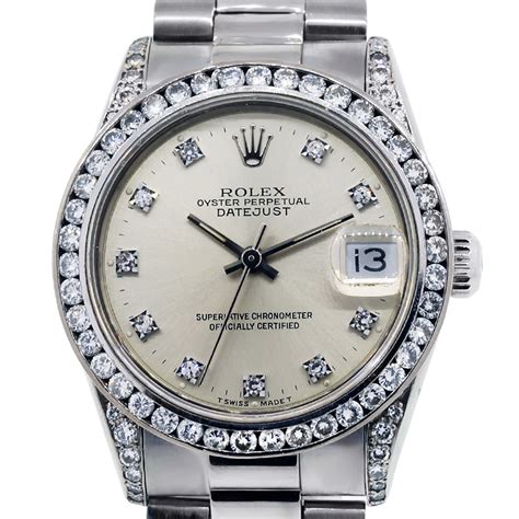 rolex datejust mens watch with diamonds|Rolex Datejust white diamond.